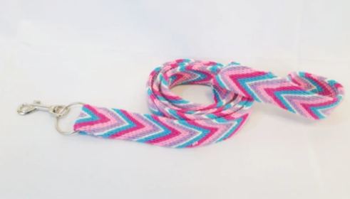 Pink Handmade Wayuu Pet Leash