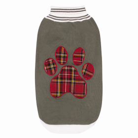 Halo Duck Green Plaid Paw Sweater (Color: Duck Green, size: M)