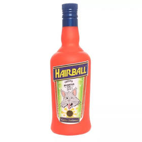 Silly Squeaker Liquor Bottle Hairball (Color: Red, size: one size)