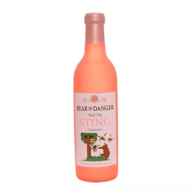 Silly Squeaker Wine Bottle (Color: Pink, size: one size)