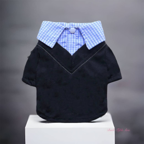 Dapper Boy Collar Dog Shirt (size: X Small)