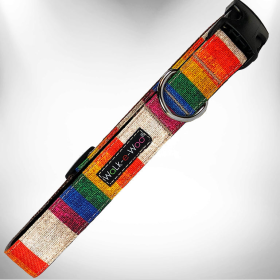 Dog Collars (Color: Rainbow Pride, size: XS 5/8" width fits 8-12" neck)