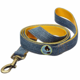 Authentic Denim Dog Leash (Color: Indigo, size: one size)