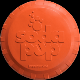 SP Bottle Top Flyer Durable Rubber Retrieving Frisbee (Color: Orange Squeeze, size: Small (7" diameter))