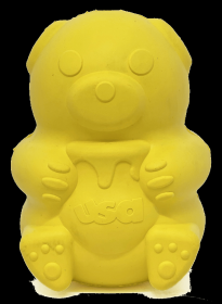 Honey Bear Treat Dispenser (Color: Yellow, size: large)