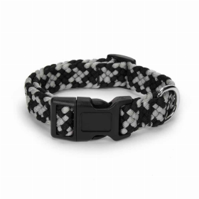 GG Braided Rope Collar (Color: black, size: large)