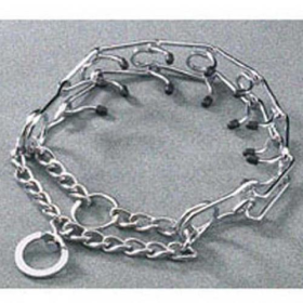 Guardian Gear Prong Training Collar 22In 3.8mm (Color: Chrome, size: 22in)