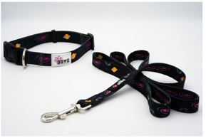 The Dowg Dog Collar & Leash Set (Color: Canine and Cosmos, size: Small/Medium)